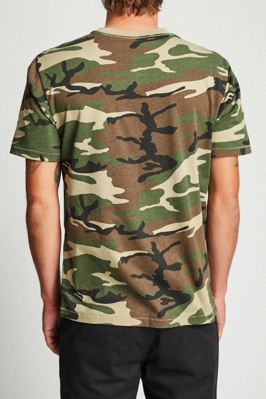 Basic S/S Pocket Tee - Camo sold by Brixton product image thumbnail 3