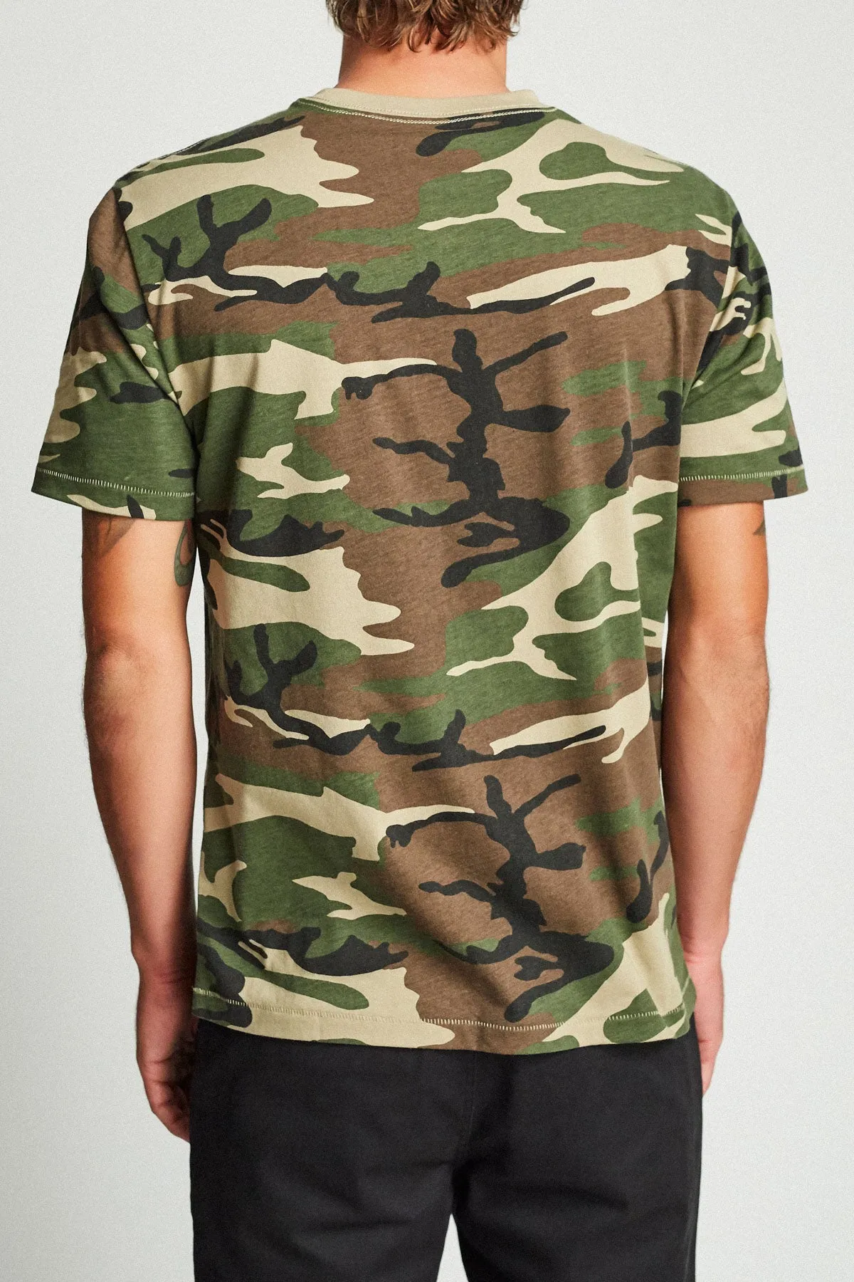 Basic S/S Pocket Tee - Camo sold by Brixton product image thumbnail 2