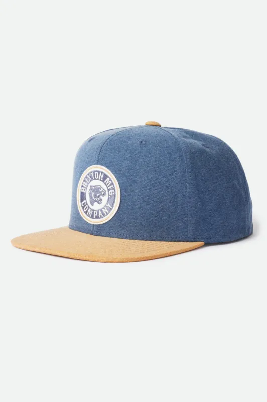 Forte Utility MP Snapback - Washed Navy/Khaki sold by Brixton
