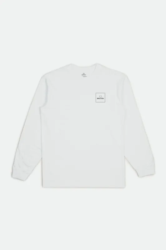 Alpha Block L/S Standard Tee - White sold by Brixton