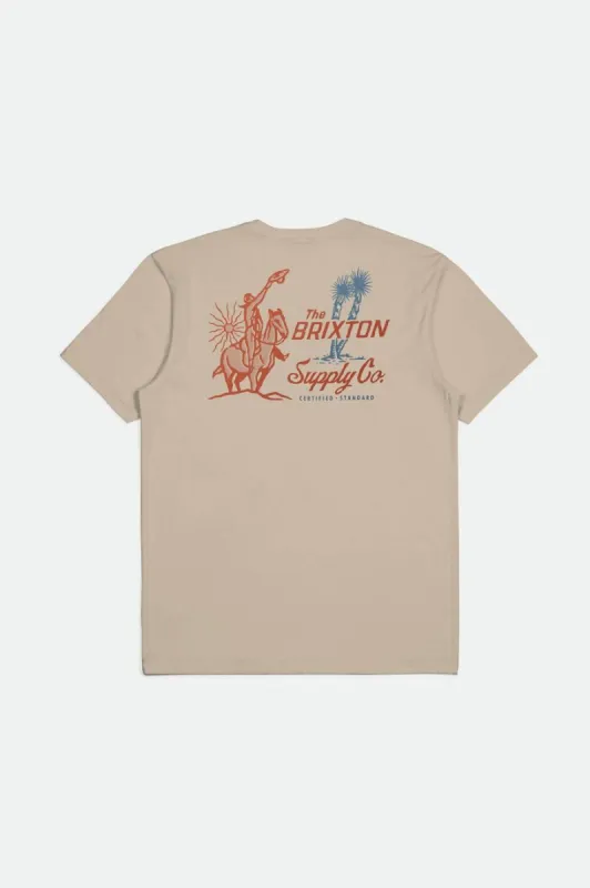 Austin S/S Tailored Tee - Smoke Grey sold by Brixton