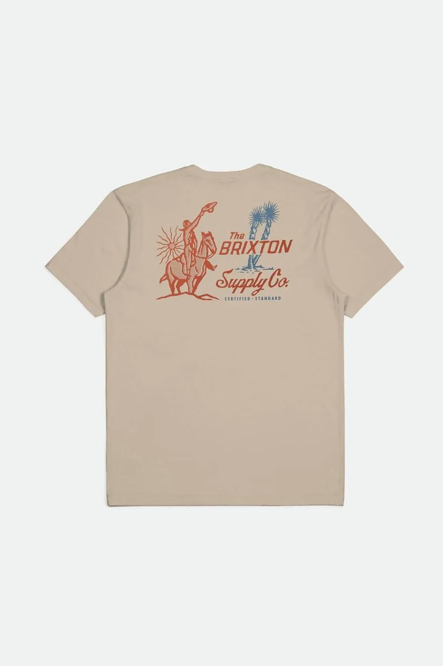 Austin S/S Tailored Tee - Smoke Grey sold by Brixton