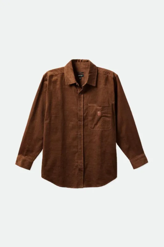 Porter L/S Waffle Corduroy - Bison sold by Brixton