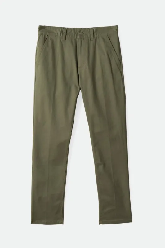 Choice Chino Regular Pant - Olive Surplus sold by Brixton