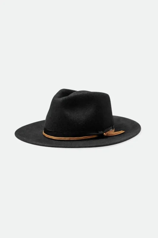 Dayton Convertible Brim Rancher Hat - Black Worn Wash sold by Brixton