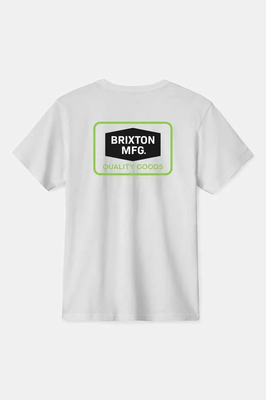 Neon Fallbrook S/S Standard T-Shirt - White sold by Brixton product image thumbnail 2