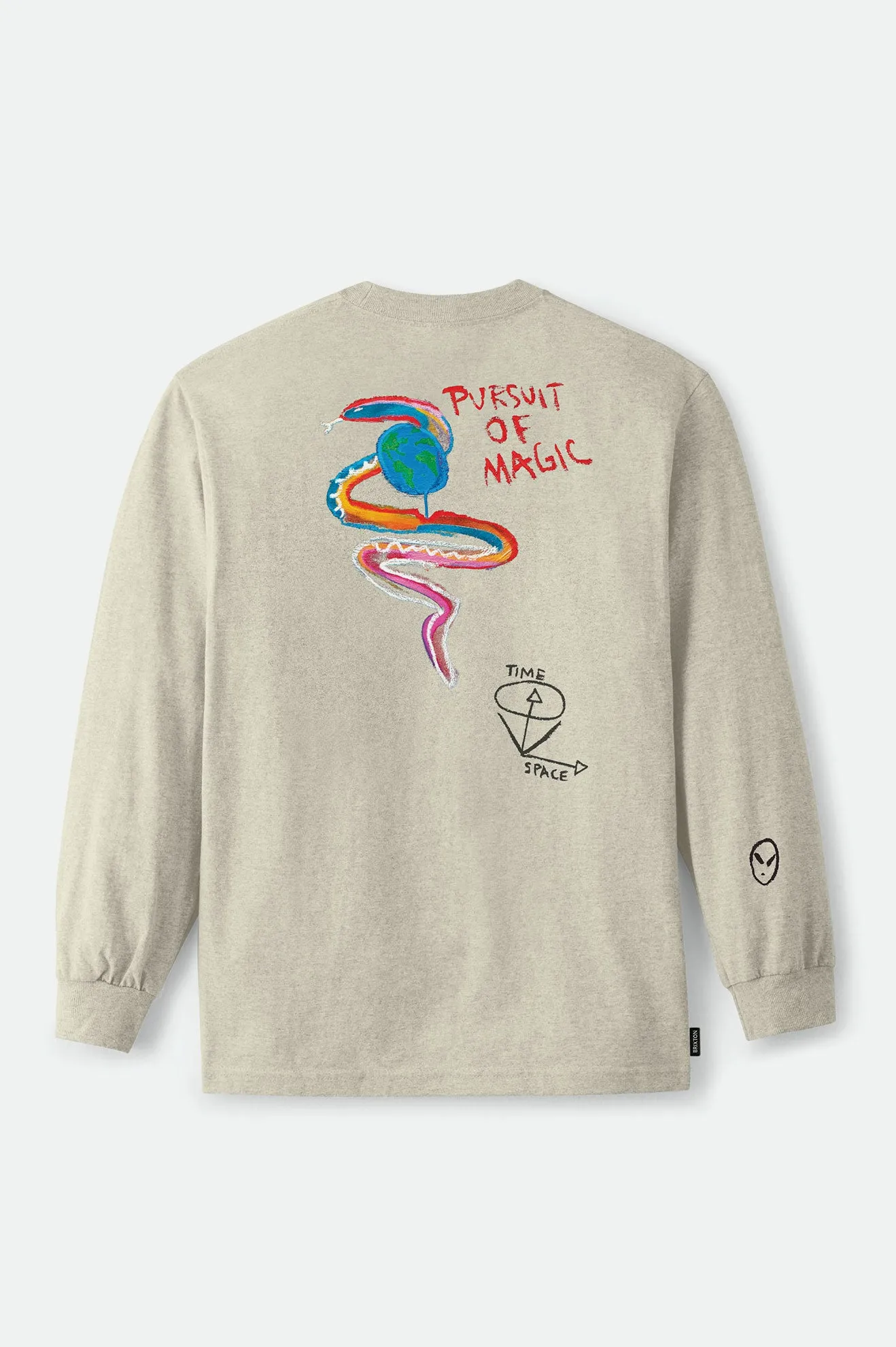 BB Time Machine L/S Standard Tee - Gravel sold by Brixton product image thumbnail 4