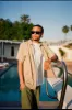 Charter Print S/S Woven Shirt - Sand Pyramid sold by Brixton
