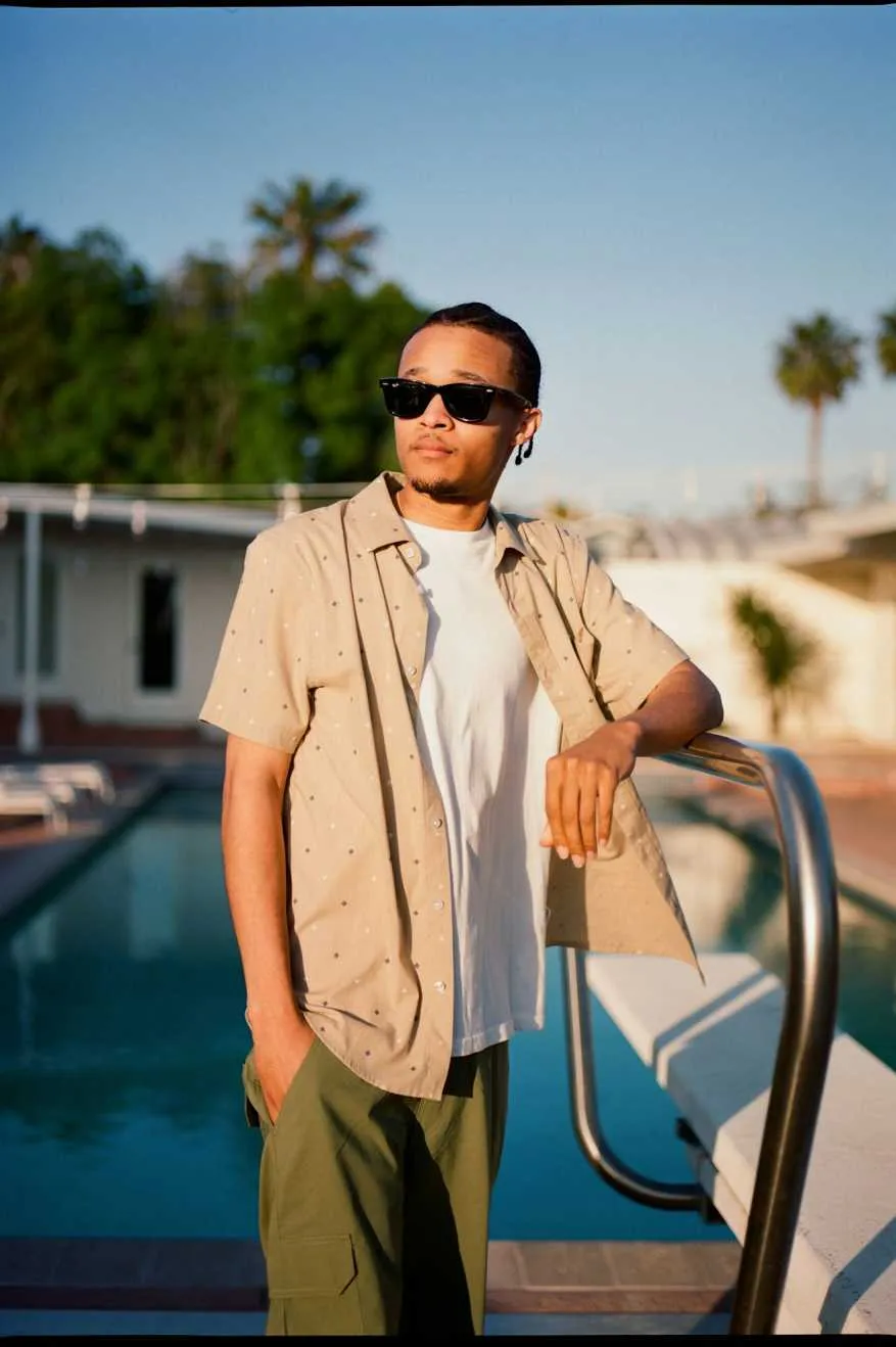 Charter Print S/S Woven Shirt - Sand Pyramid sold by Brixton product image thumbnail 3