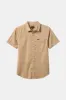 Charter Print S/S Woven Shirt - Sand Pyramid sold by Brixton