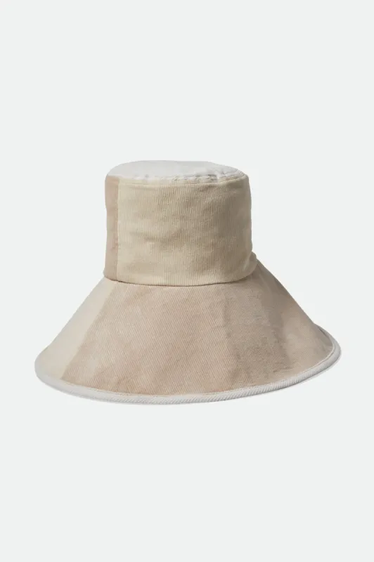 Maddie Packable Bucket Hat - Dove/Off White/White sold by Brixton