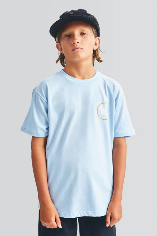 Boys Wheeler II S/S Standard Tee -  Light Blue sold by Brixton