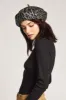 Audrey Beret - Aluminum/Black Leopard sold by Brixton