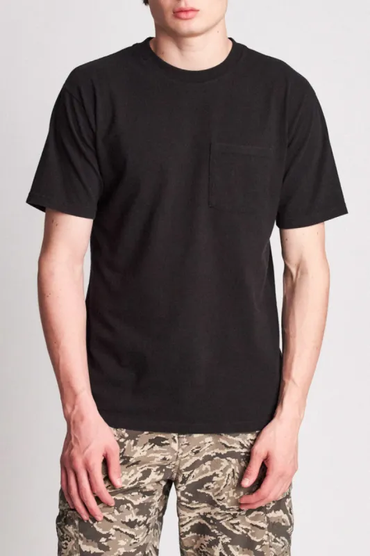 Basic S/S Standard Pocket Tee - Black sold by Brixton