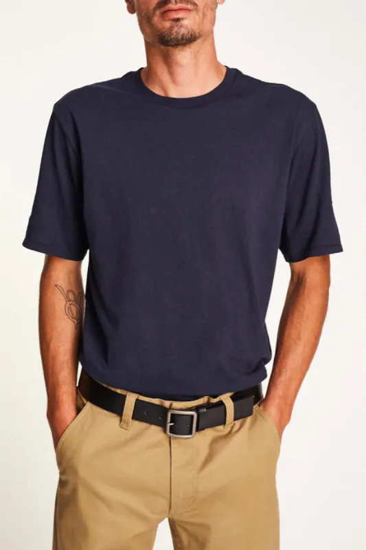 Basic S/S Premium Tee - Navy sold by Brixton
