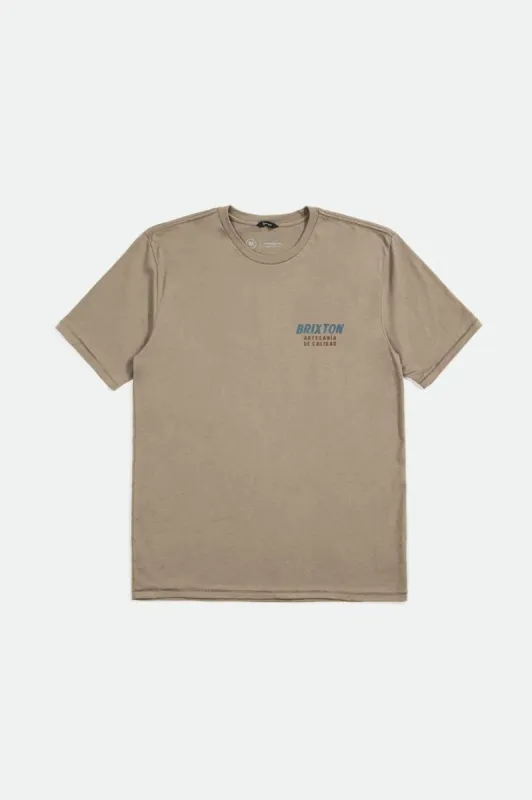 Harvester S/S Tailored Tee - Oatmeal sold by Brixton