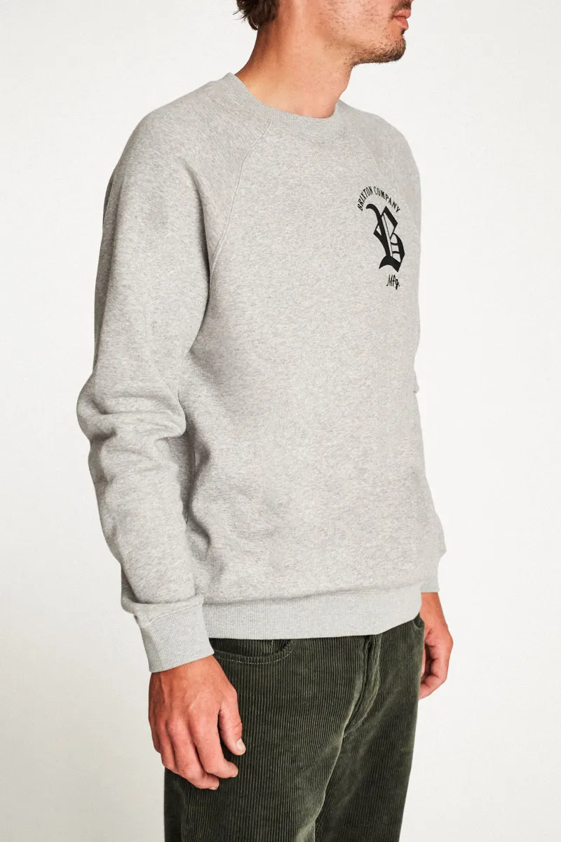 Rawson Crew Fleece - Heather Grey sold by Brixton product image thumbnail 4