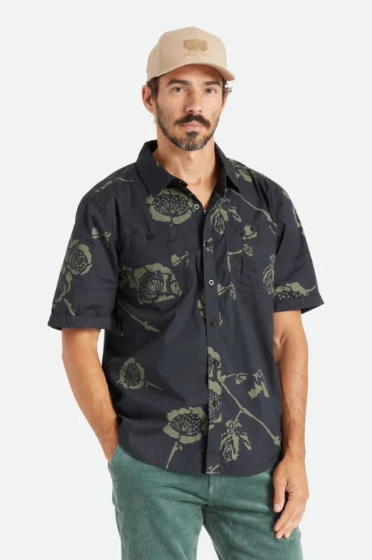 Charter Utility S/S Woven - Black/Beige sold by Brixton