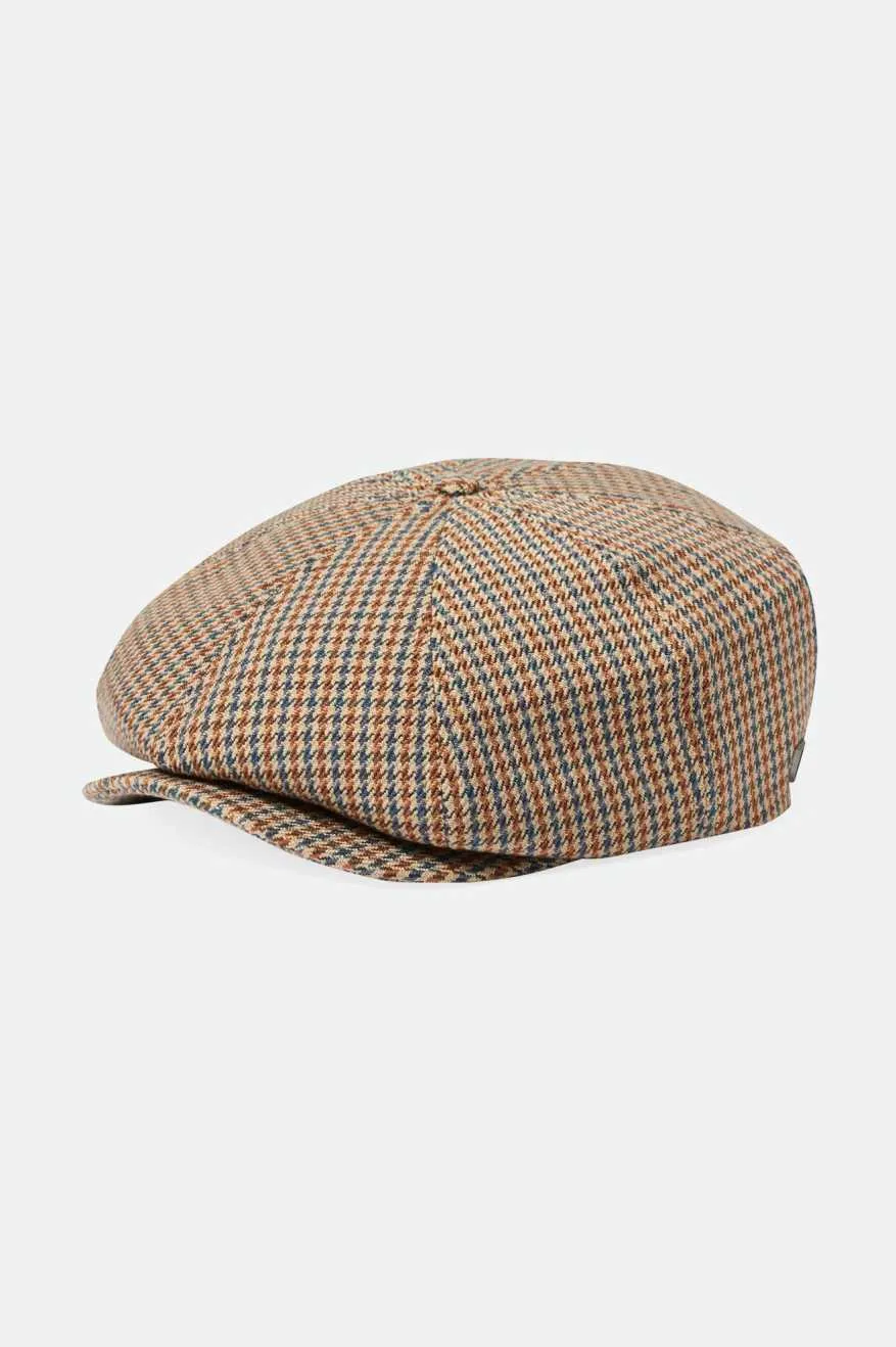 Brood Newsboy Cap - Sand/Light Blue sold by Brixton
