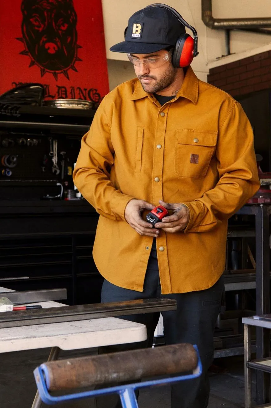 Builders Stretch L/S Overshirt - Golden Brown sold by Brixton product image thumbnail 2