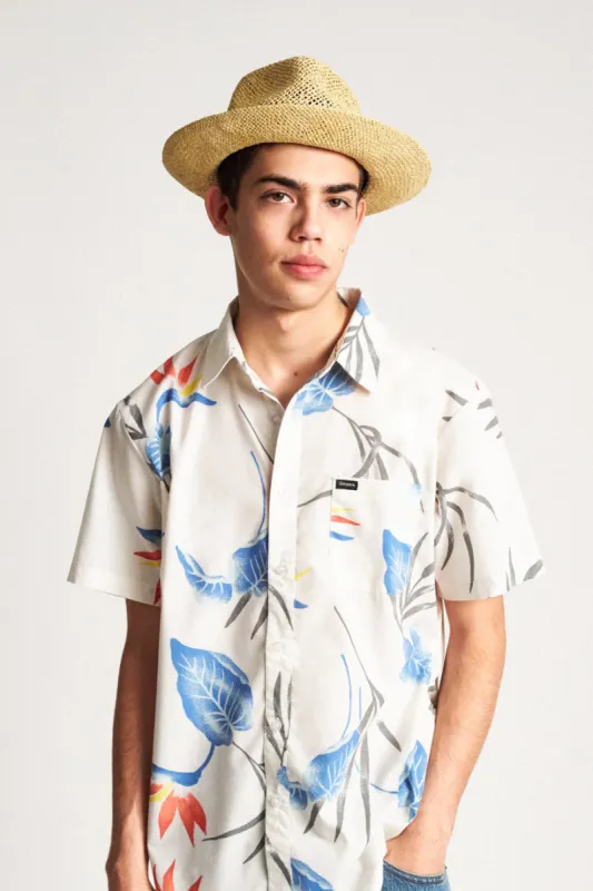Swindle Straw Fedora - Dark Tan sold by Brixton