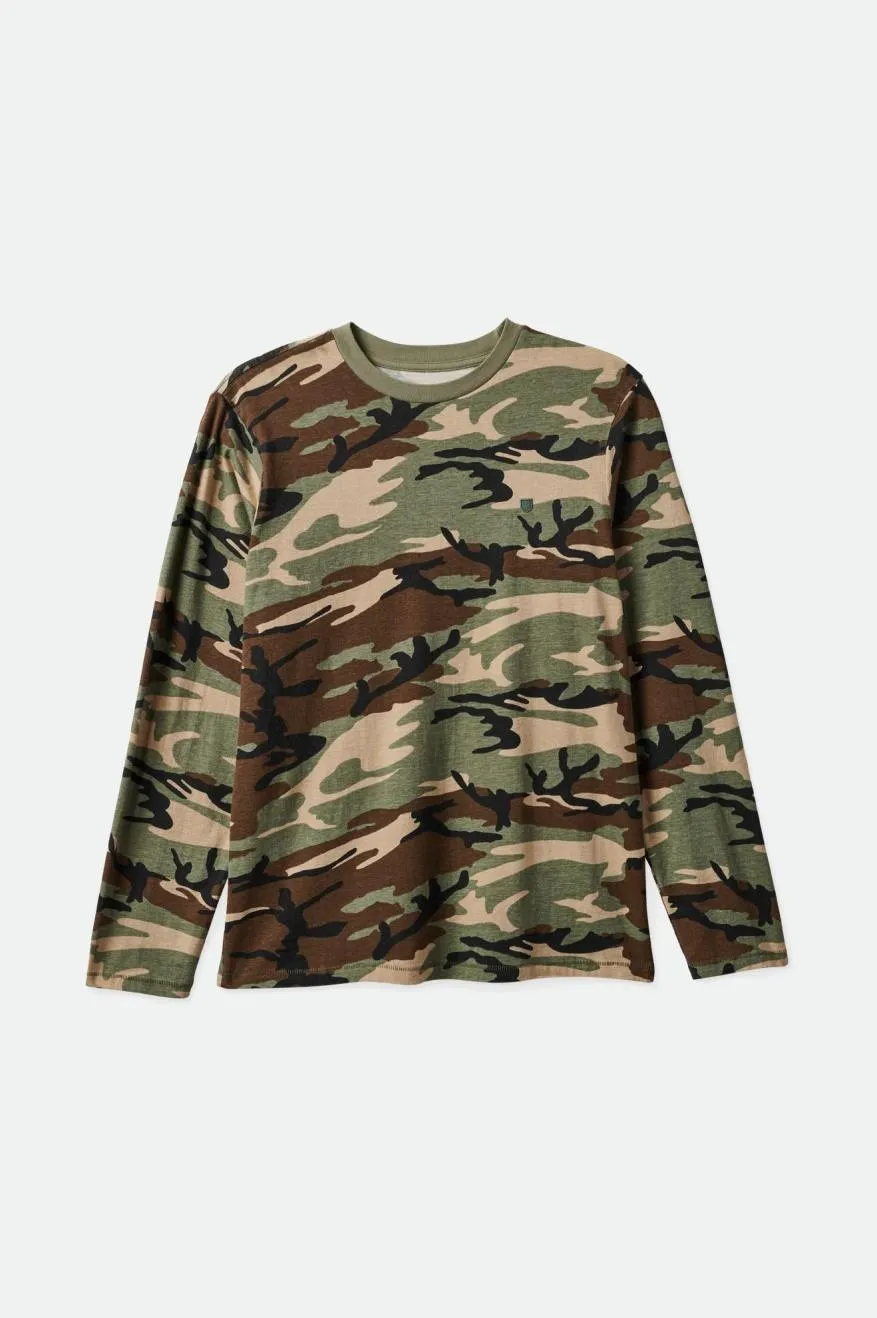 Vintage Reserve L/S Tee - Camo Vintage Wash sold by Brixton