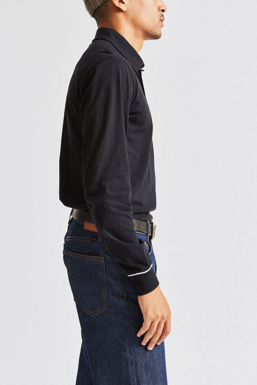 Carlos L/S Polo Knit - Black sold by Brixton product image thumbnail 2