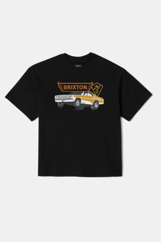 Barona Heavyweight Relaxed T-Shirt - Black Classic Wash made by Brixton