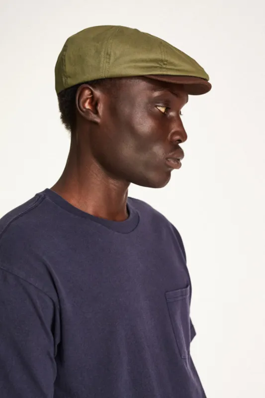 Brood Snap Cap - Light Olive/Brown sold by Brixton