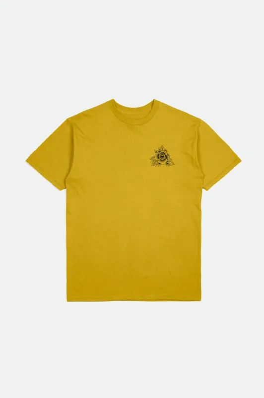 Lost Highway S/S Standard Tee - Antique Gold sold by Brixton