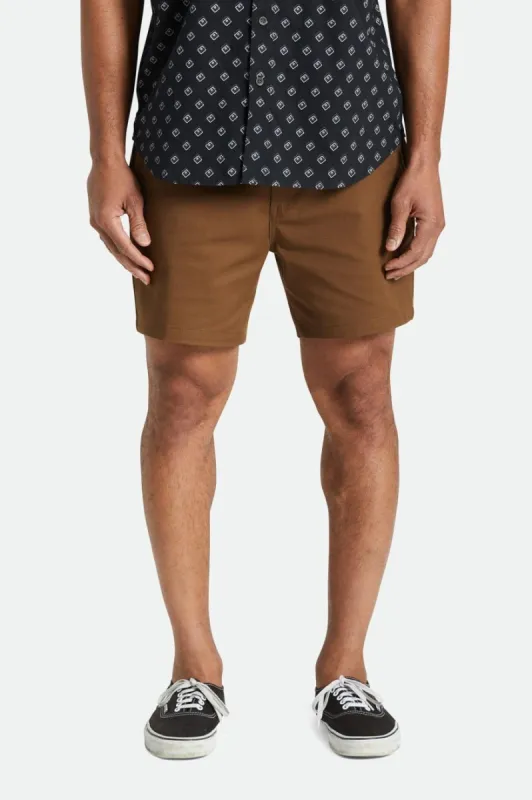 Choice Chino Short 5" - Dark Earth sold by Brixton