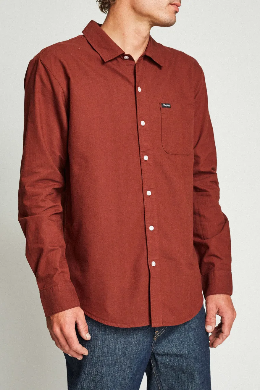 Charter Oxford L/S Woven - Chestnut sold by Brixton product image thumbnail 2