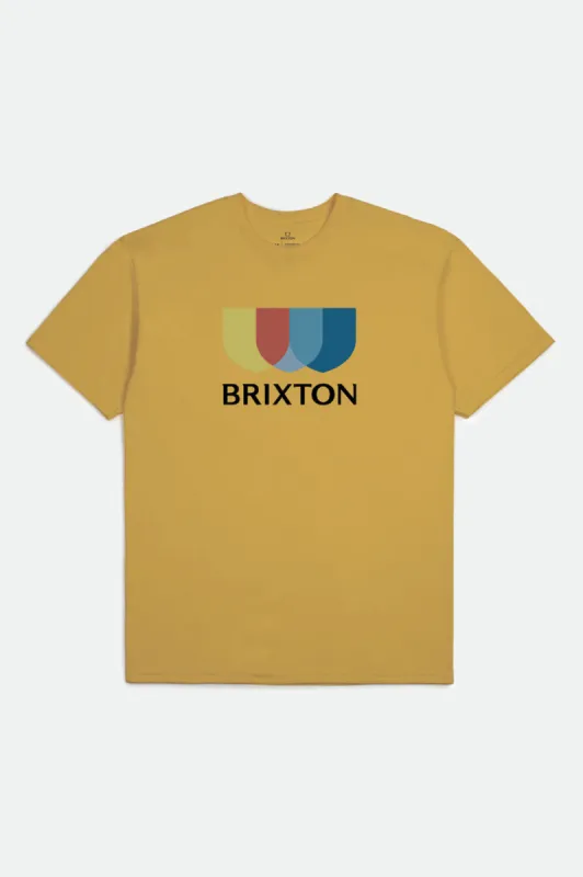Alton II S/S Standard Tee - Antique Gold sold by Brixton