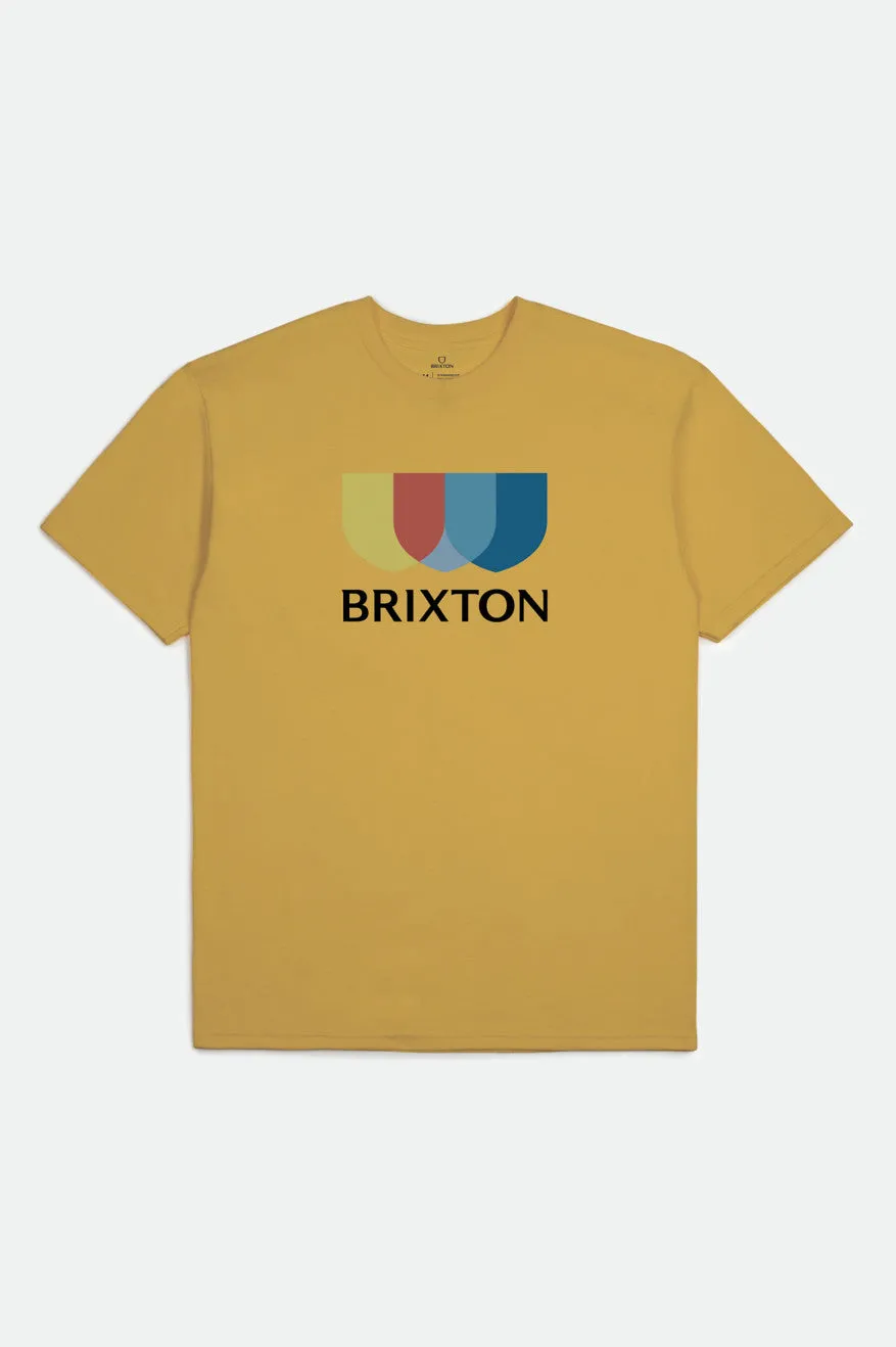 Alton II S/S Standard Tee - Antique Gold sold by Brixton