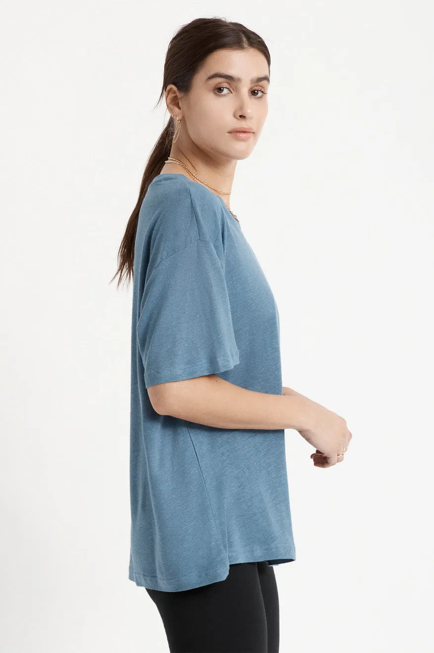 Montauk Oversized Tee - Slate Blue sold by Brixton product image thumbnail 3