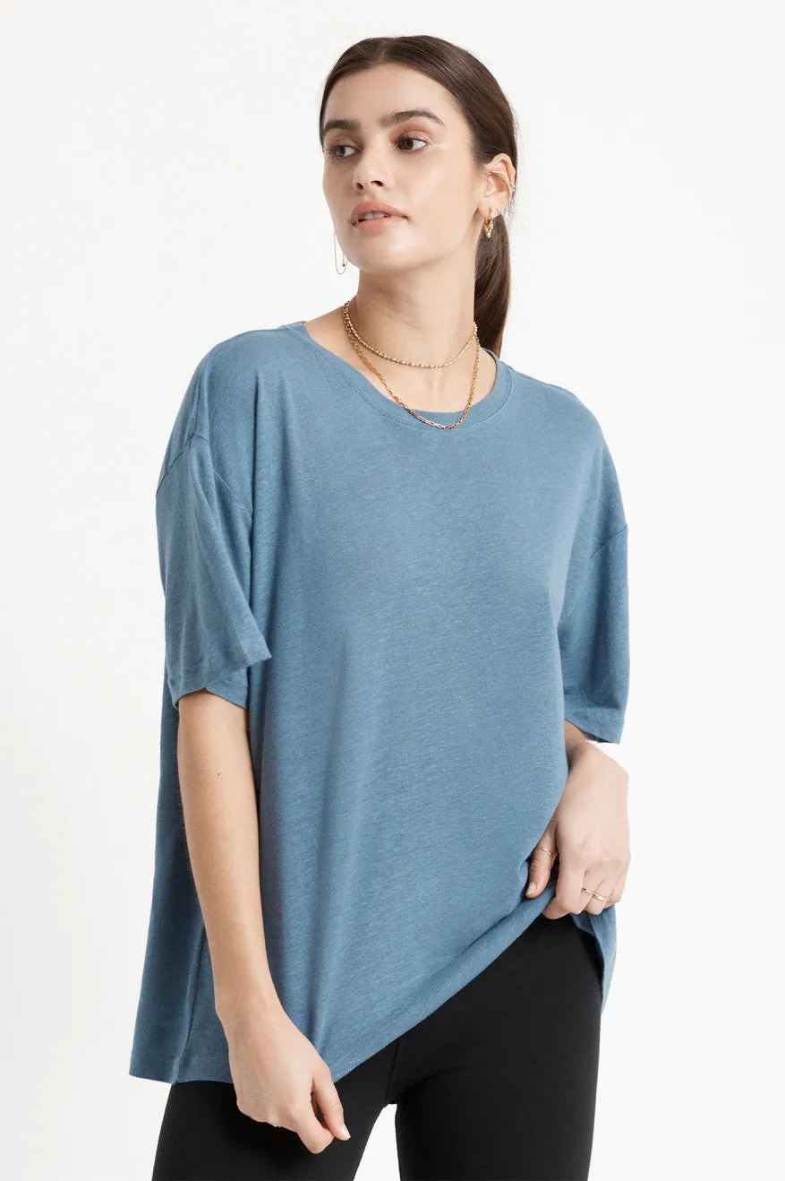 Montauk Oversized Tee - Slate Blue sold by Brixton