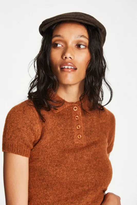 Hooligan Snap Cap - Dark Brown sold by Brixton