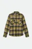 Bowery L/S Flannel - Green Kelp/Sand/Black sold by Brixton