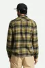 Bowery L/S Flannel - Green Kelp/Sand/Black sold by Brixton