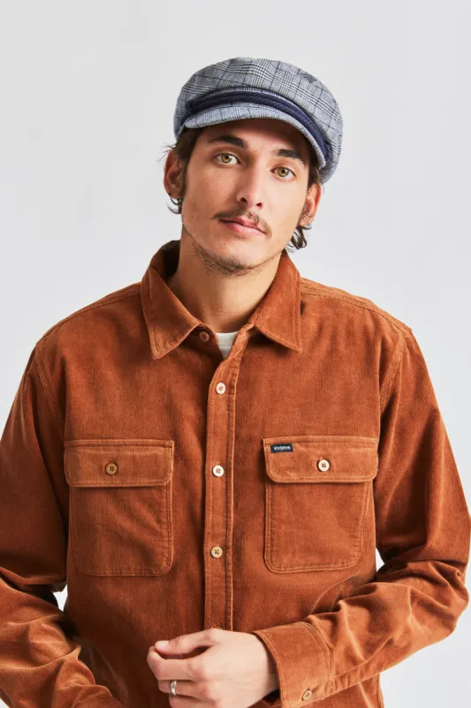 Fiddler Cap - Washed Navy/White sold by Brixton