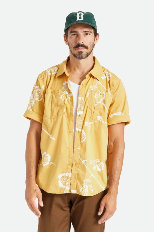 Charter Utility S/S Woven - Bright Gold/Off White sold by Brixton