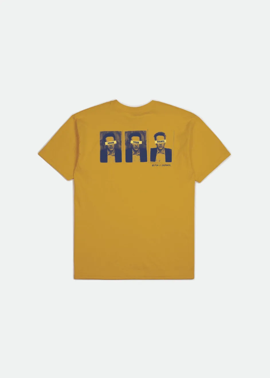 Strummer Know Your Rights S/S Standard Tee - Mustard sold by Brixton product image thumbnail 2