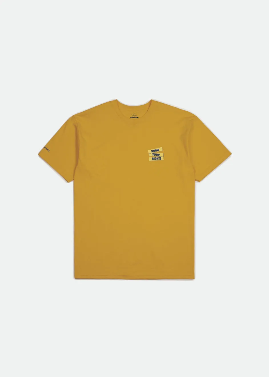 Strummer Know Your Rights S/S Standard Tee - Mustard sold by Brixton