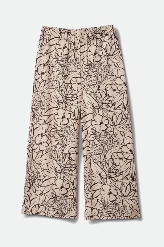 Indo Linen Wide Leg Pant - Whitecap made by Brixton