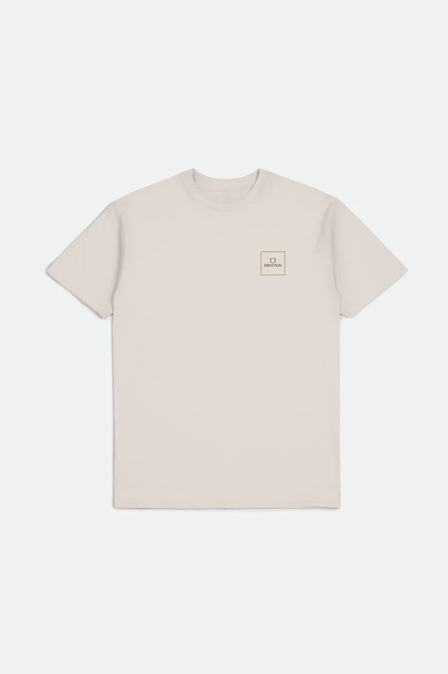 Alpha Square S/S Standard Tee - Cream/Olive Surplus/Brass sold by Brixton product image thumbnail 2