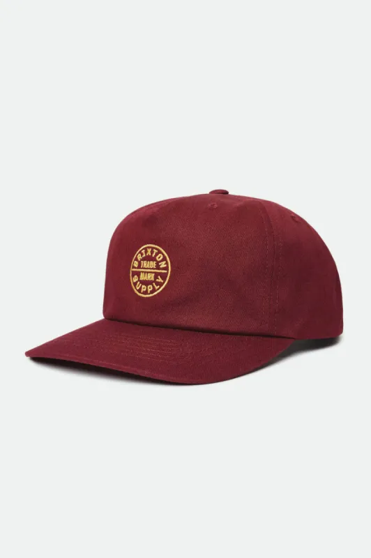 Oath MP Snapback - Maroon sold by Brixton