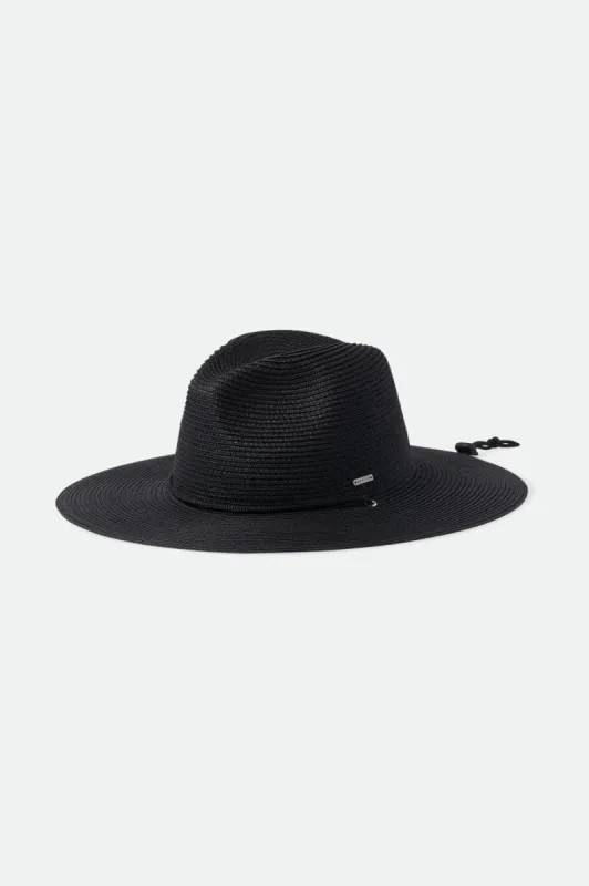 Mitch Packable Sun Hat - Black sold by Brixton