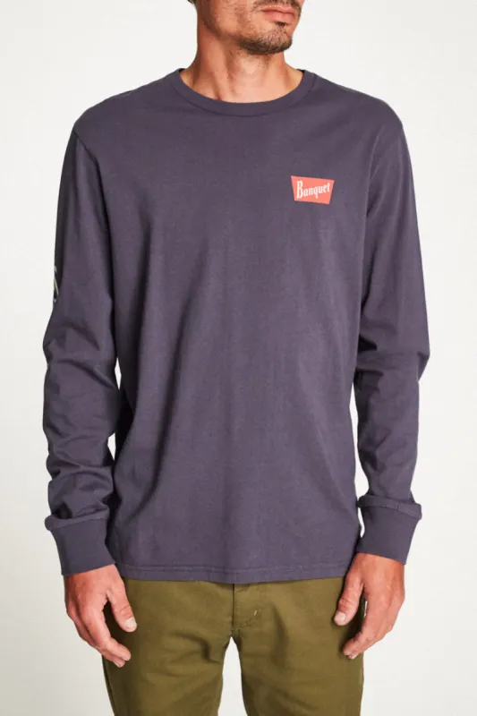 Primary L/S Premium Tee - Steel Blue sold by Brixton