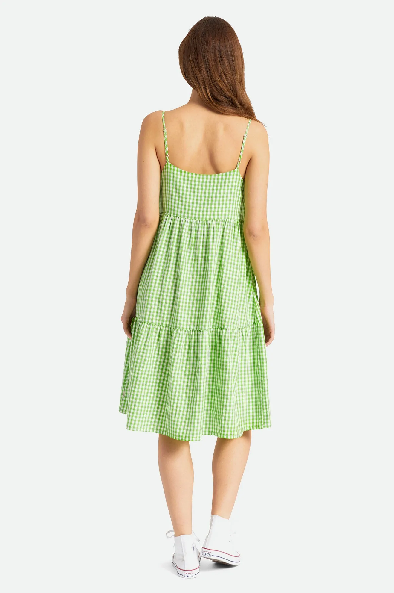 Gingham Tier Dress - Sun Green sold by Brixton product image thumbnail 3