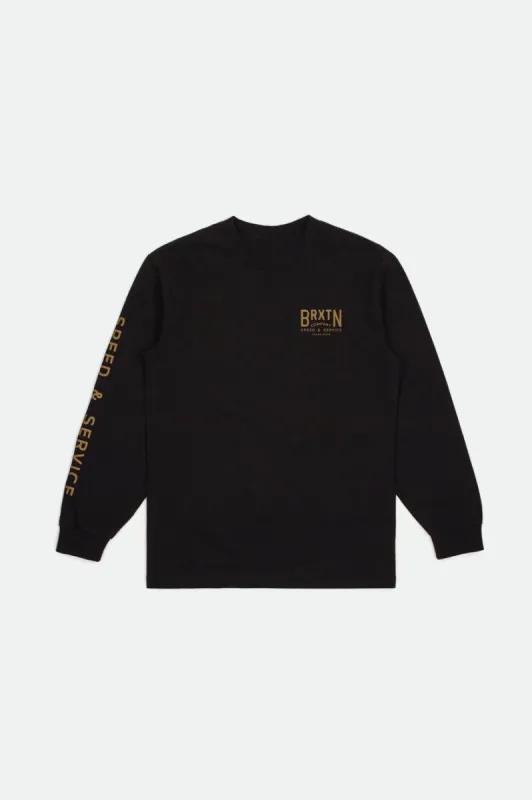 Tune Up L/S Standard Tee - Black sold by Brixton
